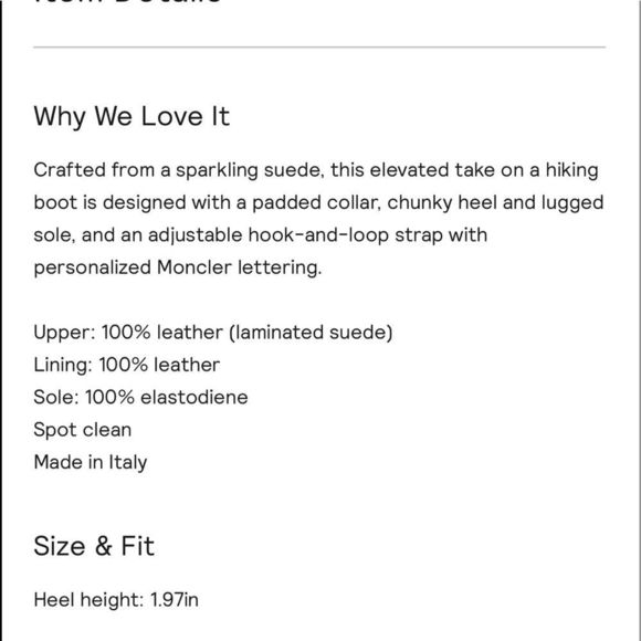 Moncler Carol hiking boot. Brand new in original box 9.5 - Picture 5 of 16